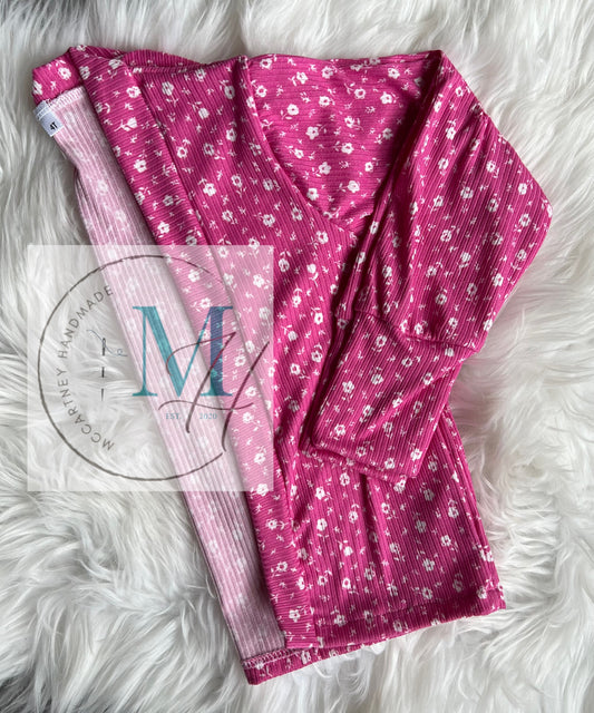 Fuchsia Floral Cardigan